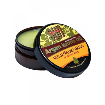 Sun Argan Bronz Oil - Máslo po opalování s rozjasňujícími zlatými glitry